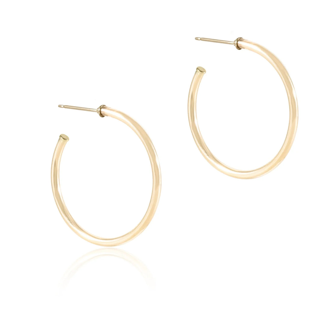 Enewton Round Gold 1.25" Post Hoop- 2mm- Smooth