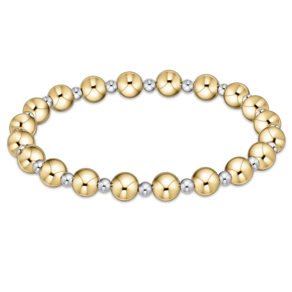 enewton: Classic Grateful Pattern 6mm Bracelet -Mixed Metal