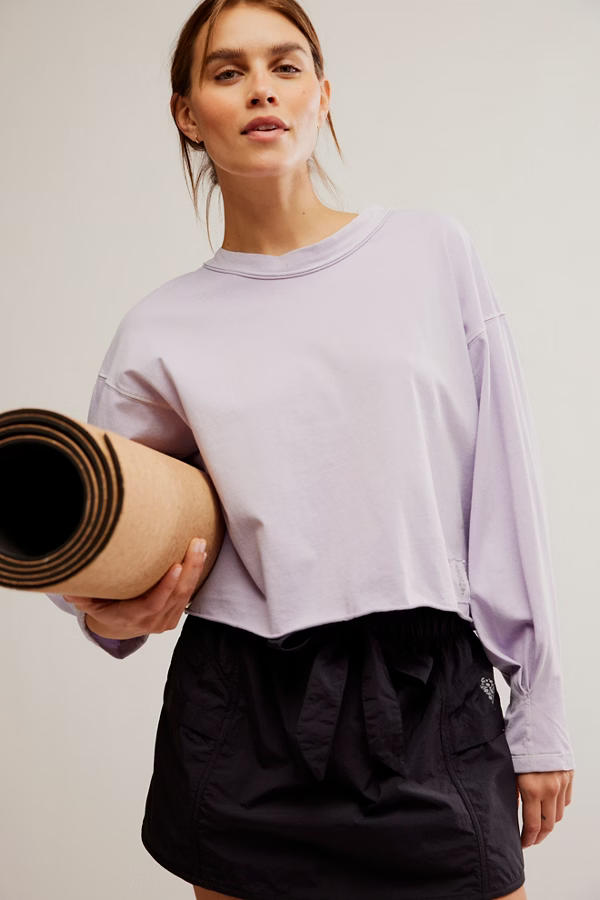 Free People Movement Inspire Layer Tee in Lavender Glaze