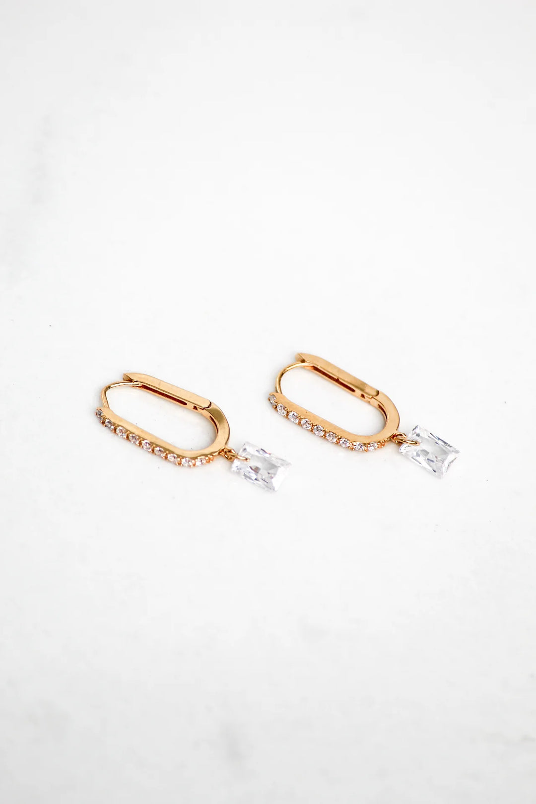 Native Gem Bon Bon Diamond Rectangle Huggies