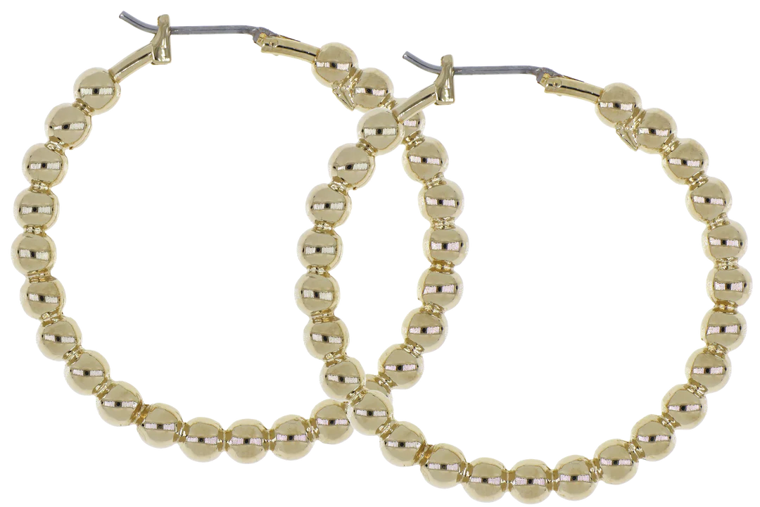 John Medeiros Beaded Collection Large Hoop Earrings