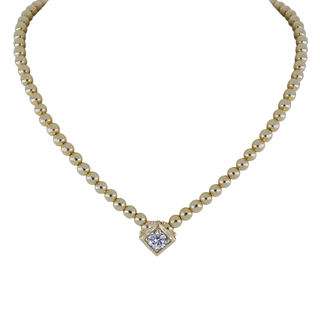 John Medeiros Beaded Collection Single Strand Necklace in Gold
