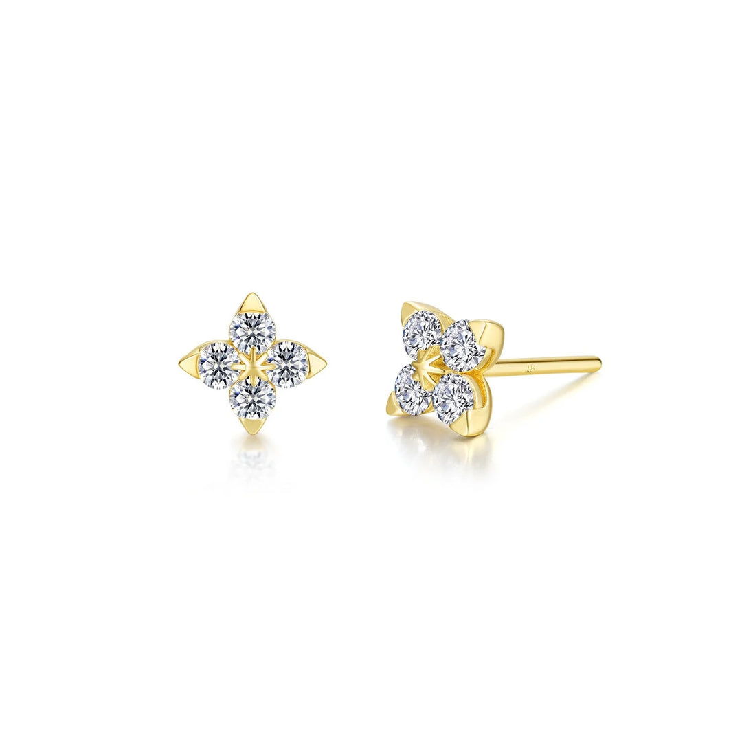 Lafonn 0.4CTW Flower Studs in Gold