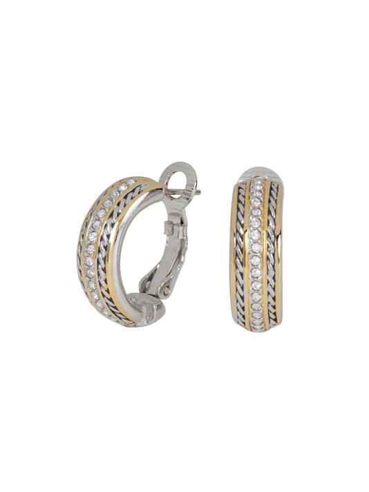 John Medeiros Briolette Pavé Hoop Earrings