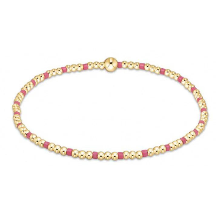 Enewton Egirl Hope Sincerity Pattern 2mm Bead Bracelet- Bright Pink