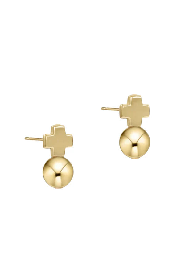 Enewton Signature Cross Gold Stud- Classic Gold