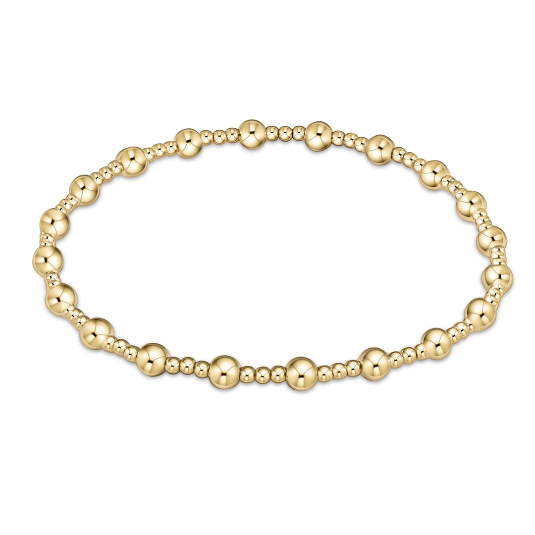 Enewton Classic Sincerity Pattern 4mm Bead Bracelet- Gold