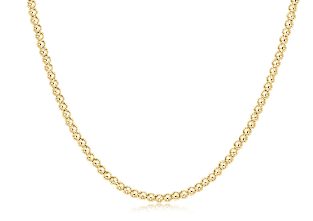 enewton 17" choker classic gold 3mm bead