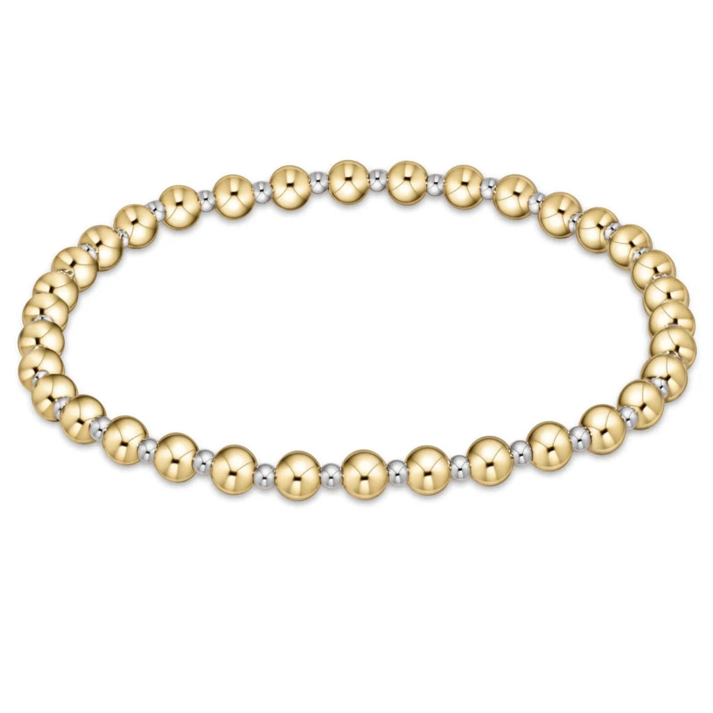 enewton: Classic Grateful Pattern 4mm Bracelet -Mixed Metal