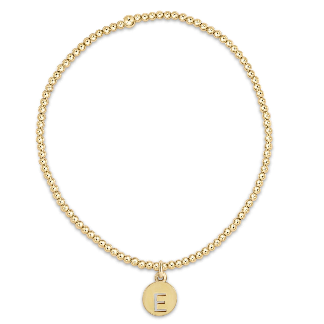 enewton Classic Gold 2mm Bead Bracelet- Respect Small Gold Disc