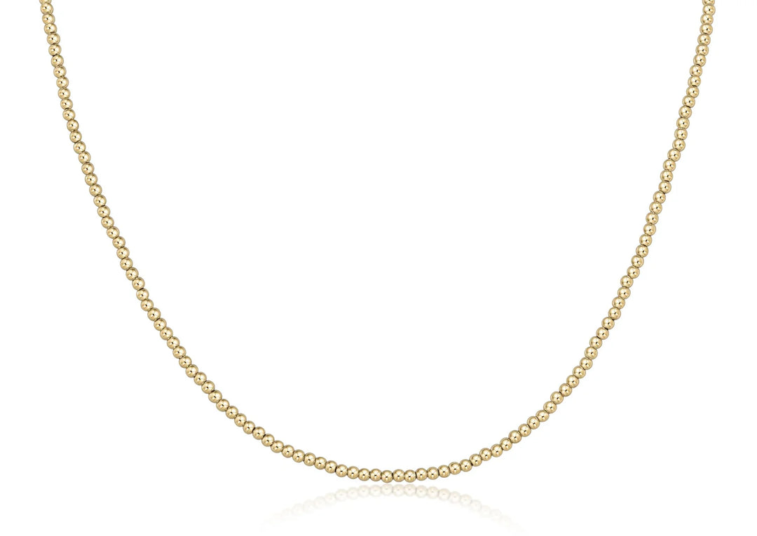 enewton 17" choker classic gold 2.5mm bead