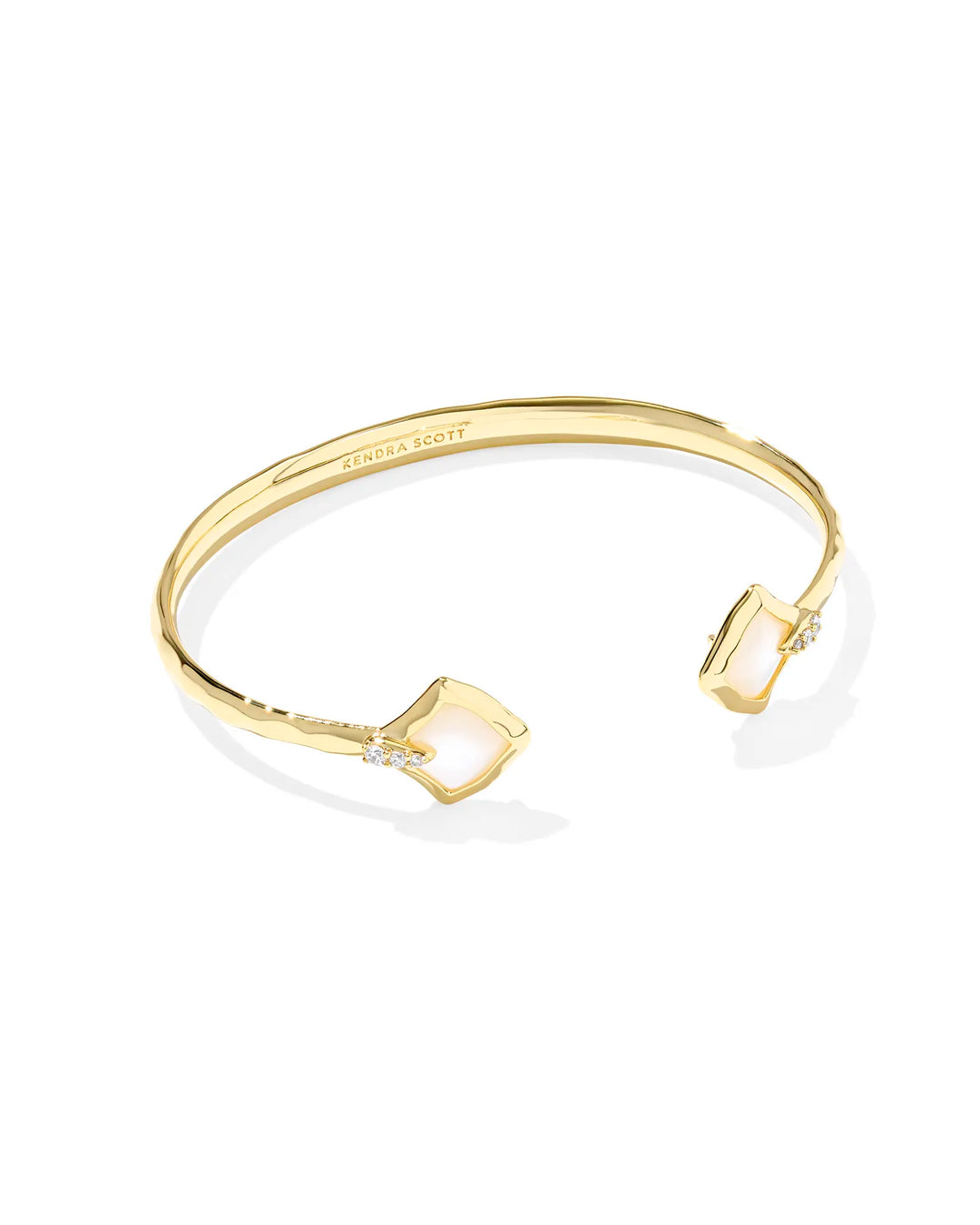 Kendra Scott Joelle Gold Cuff Bracelet in Ivory Mother-of-Pearl
