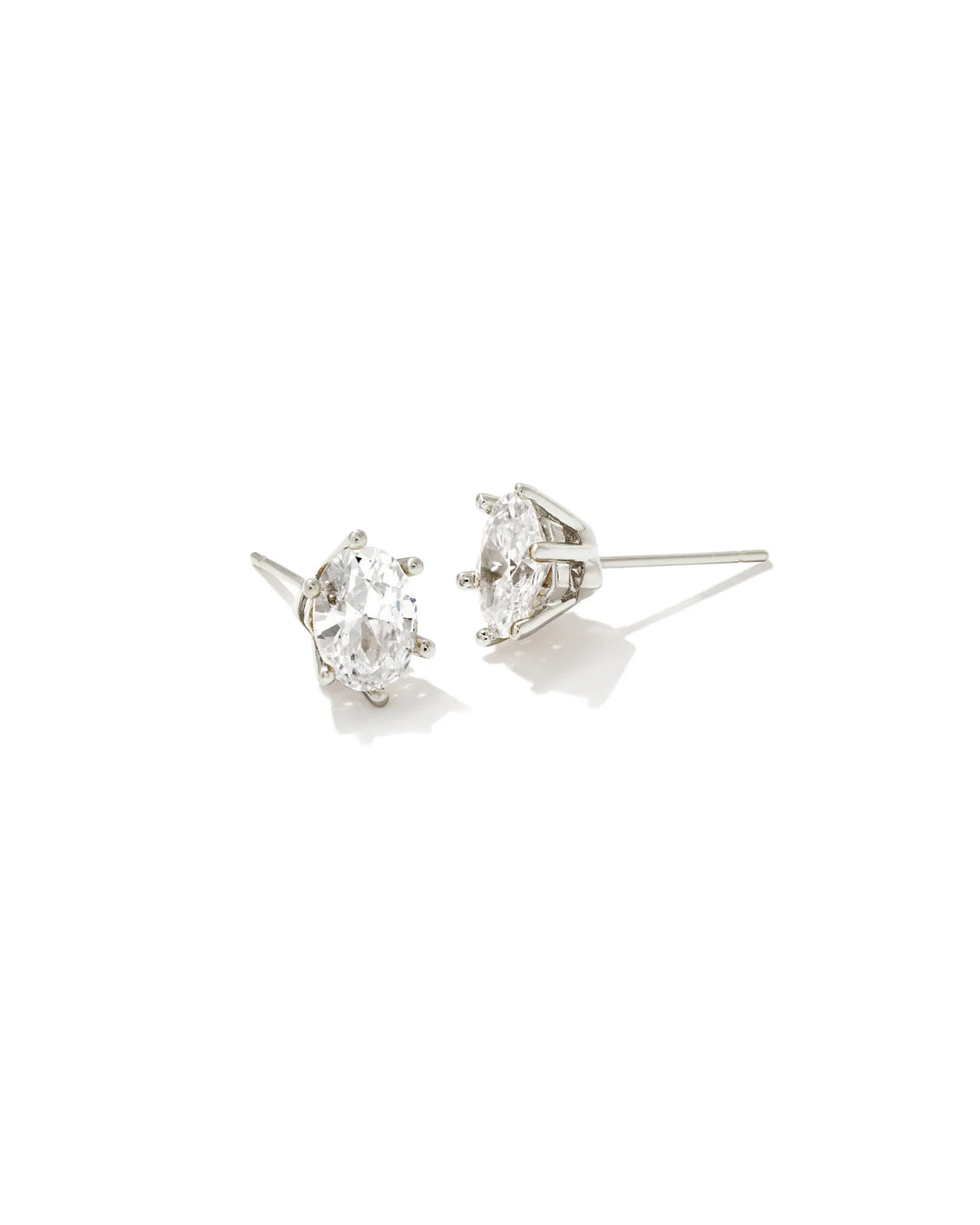 Kendra Scott Cailin Crystal Stud Earrings in Rhodium White Crystal