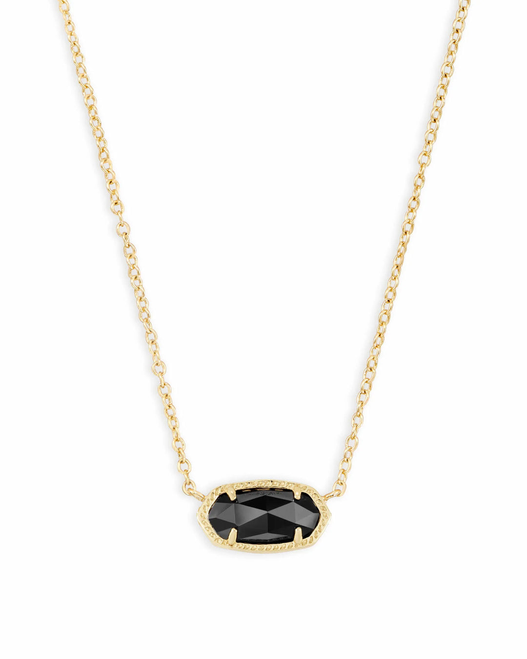 Kendra Scott Elisa Short Pendant Necklace in Gold Black