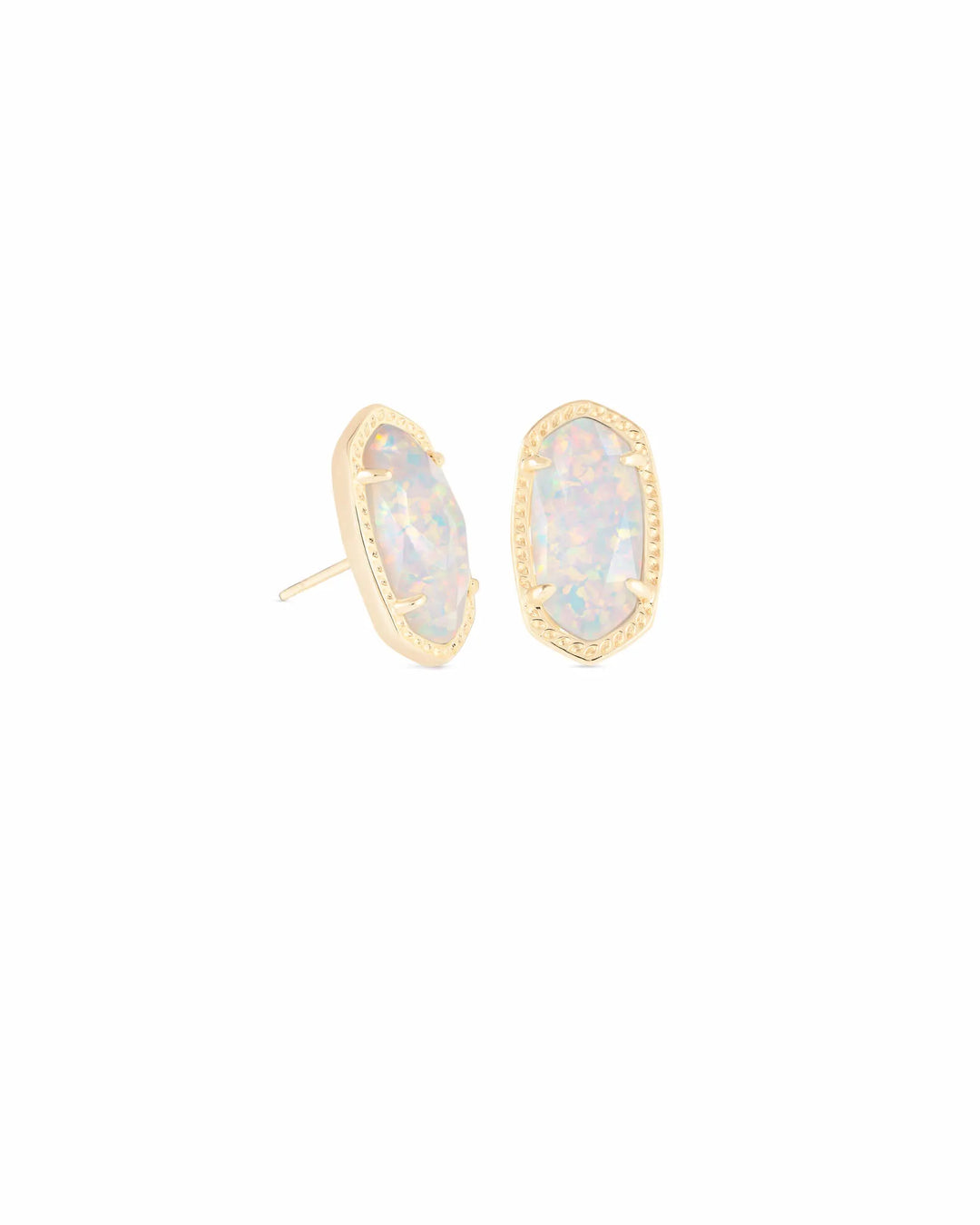 Kendra Scott Ellie Stud Earrings in Gold White Opal