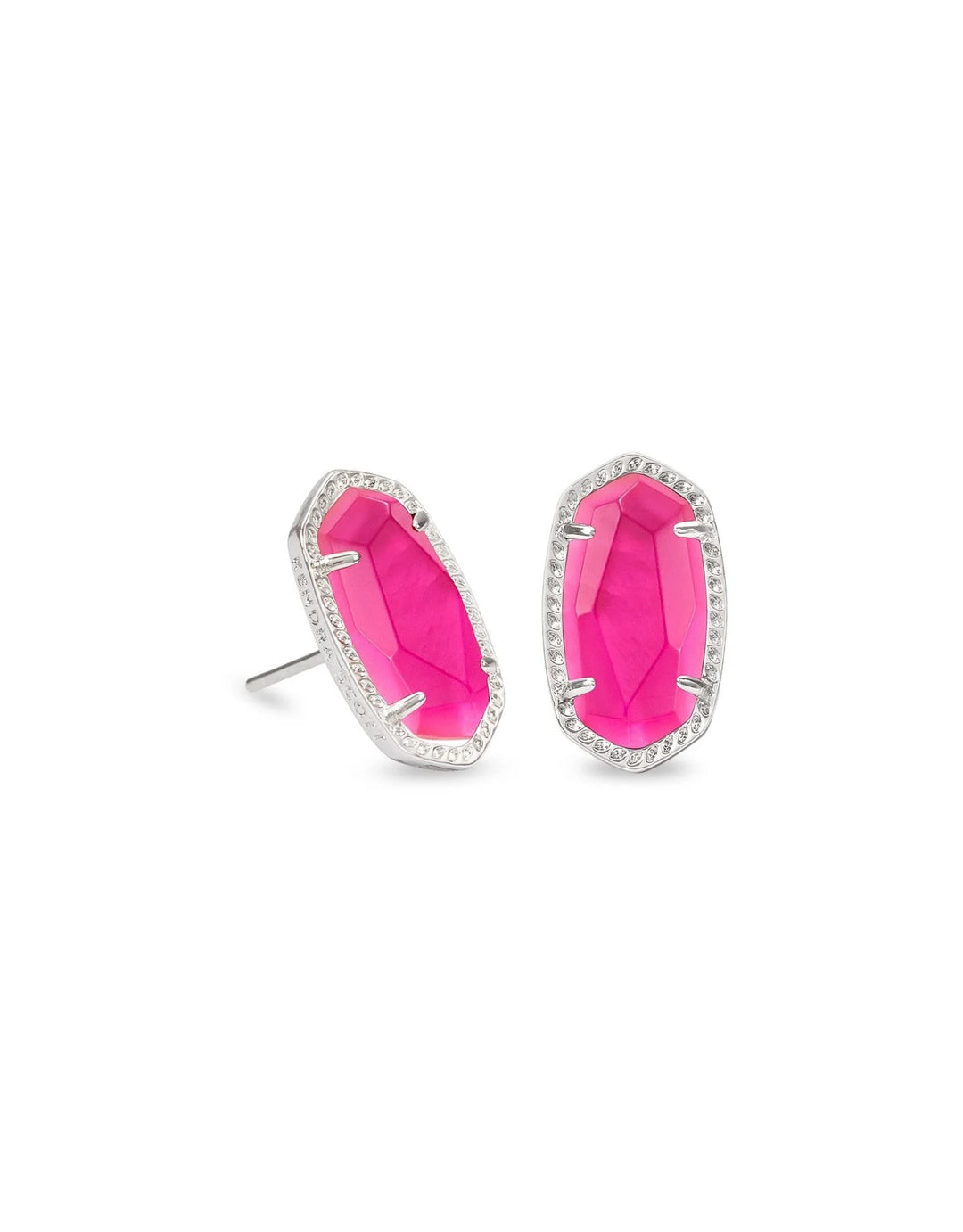 Kendra Scott Ellie Silver Stud Earrings In Azalea Illusion