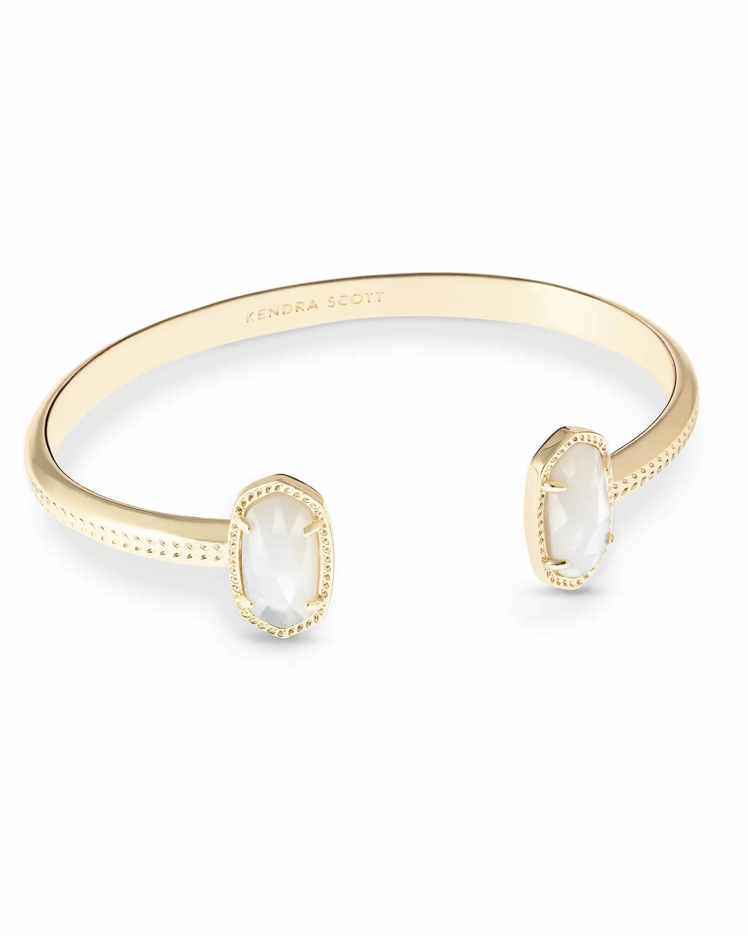 Kendra Scott Elton Cuff Bracelet in Gold Ivory Mother of Pearl