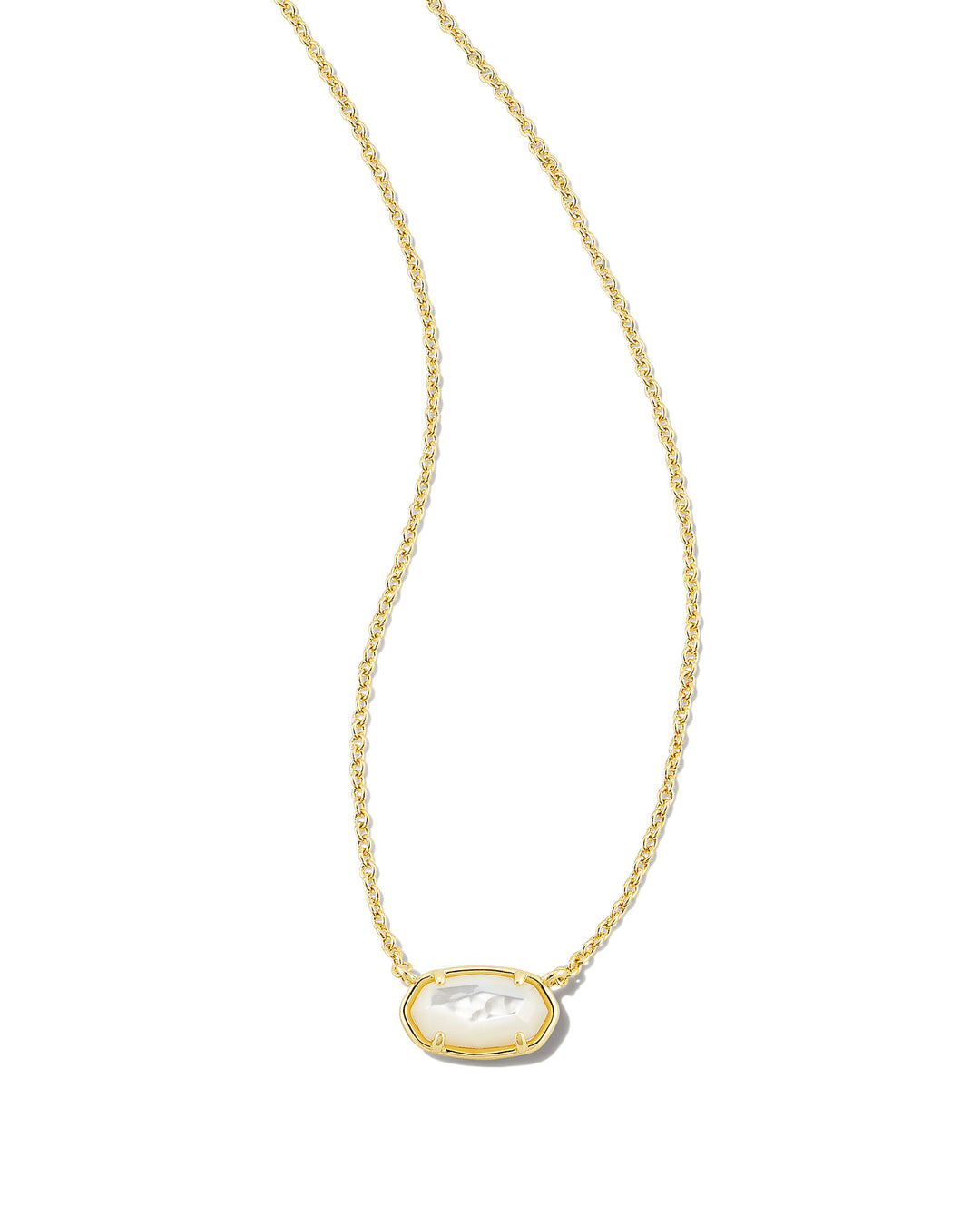 Kendra Scott Grayson Stone Pendant Necklace in Gold Ivory Mother of Pearl