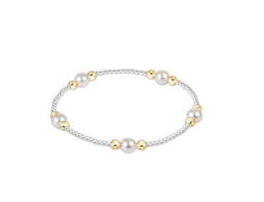 Enewton - Purpose Pearl 6mm Bead Bracelet - Mixed Metal