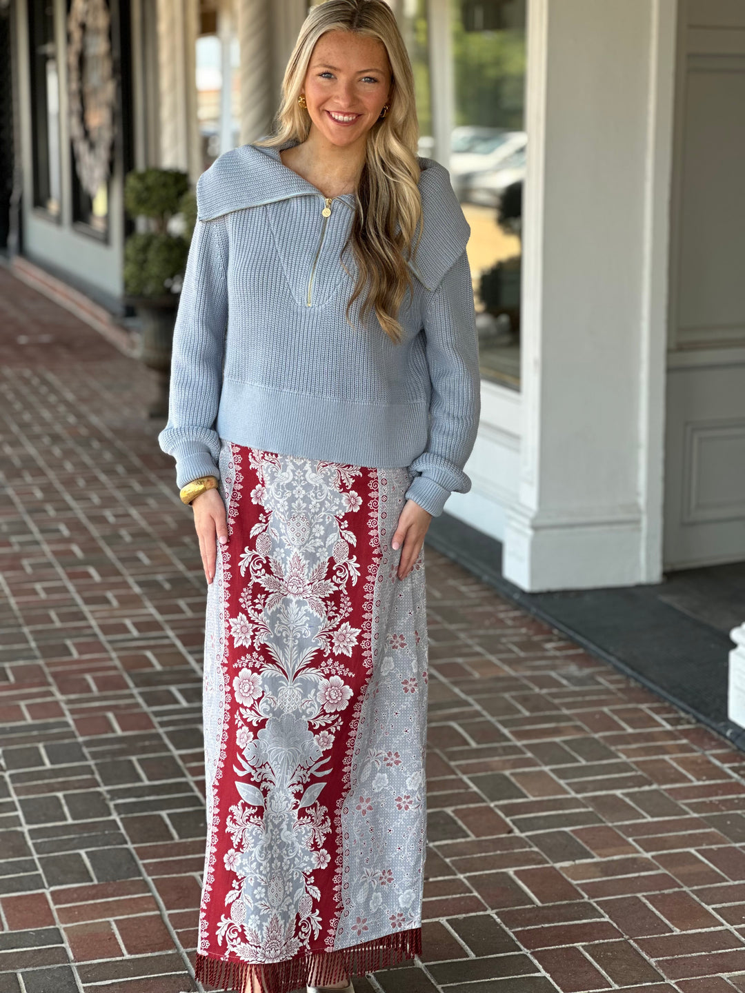 Anna Cate Dillon Skirt in Frost Floral