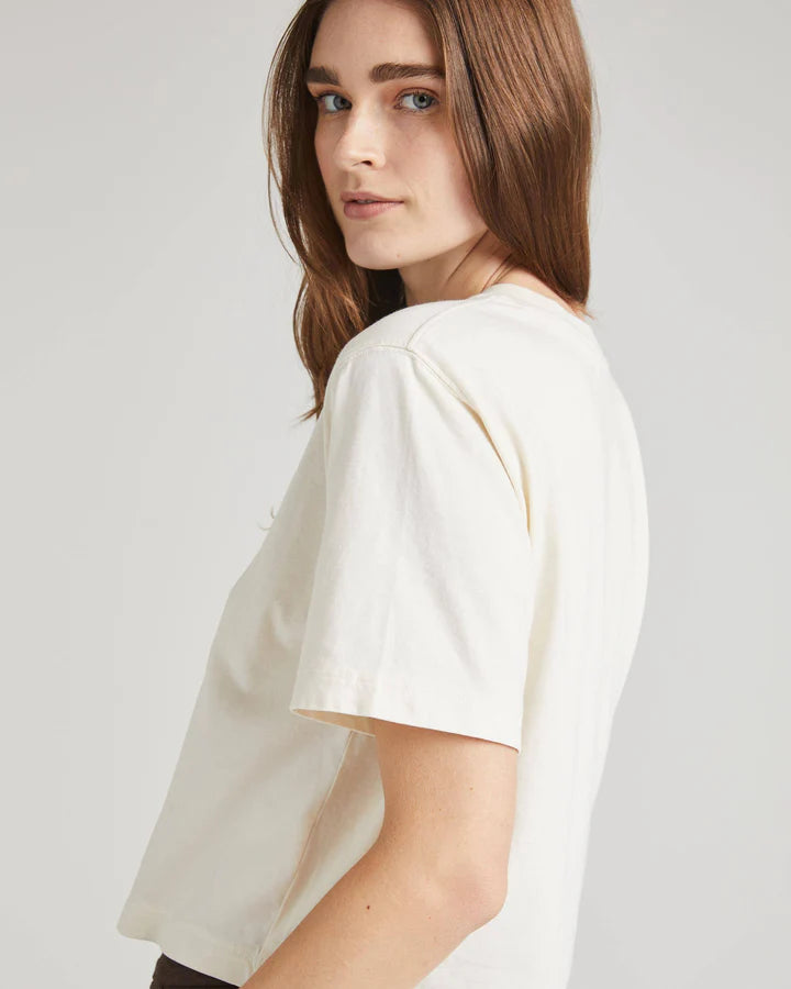 Richer Poorer Relaxed Crop Tee in Bone