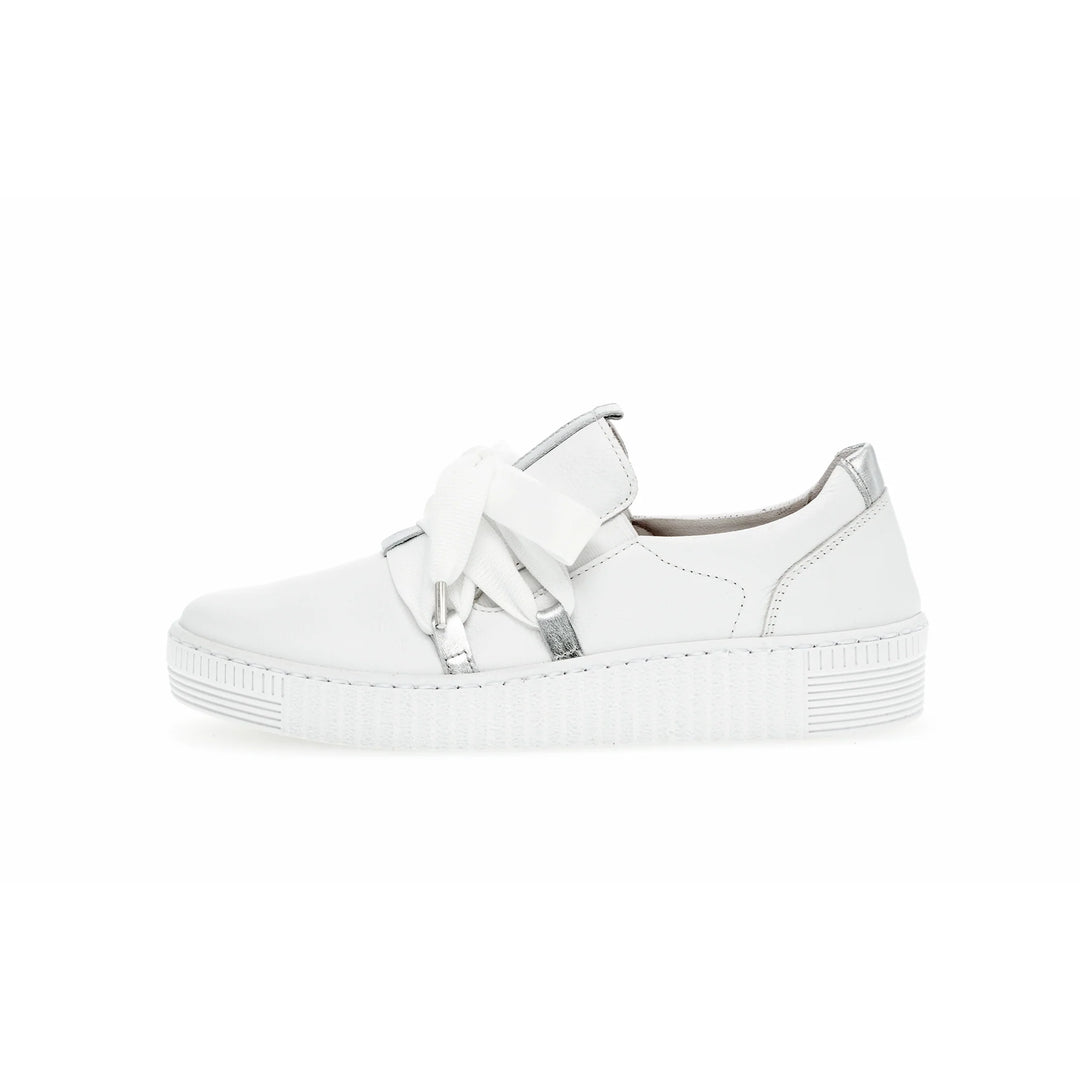 Gabor Slip-On Bow Sneaker in White