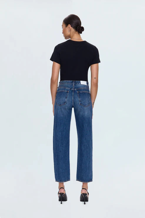 Pistola Lexi Mid Rise Bowed Straight Jean in Artisan