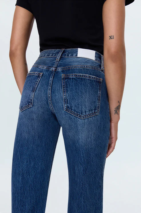 Pistola Lexi Mid Rise Bowed Straight Jean in Artisan