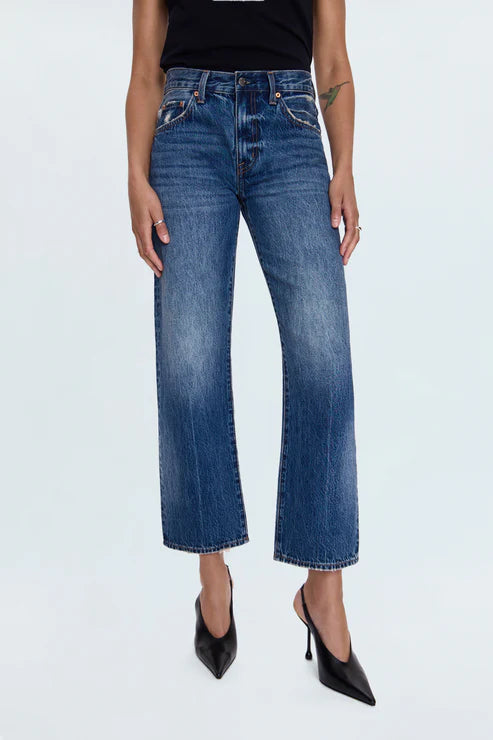 Pistola Lexi Mid Rise Bowed Straight Jean in Artisan