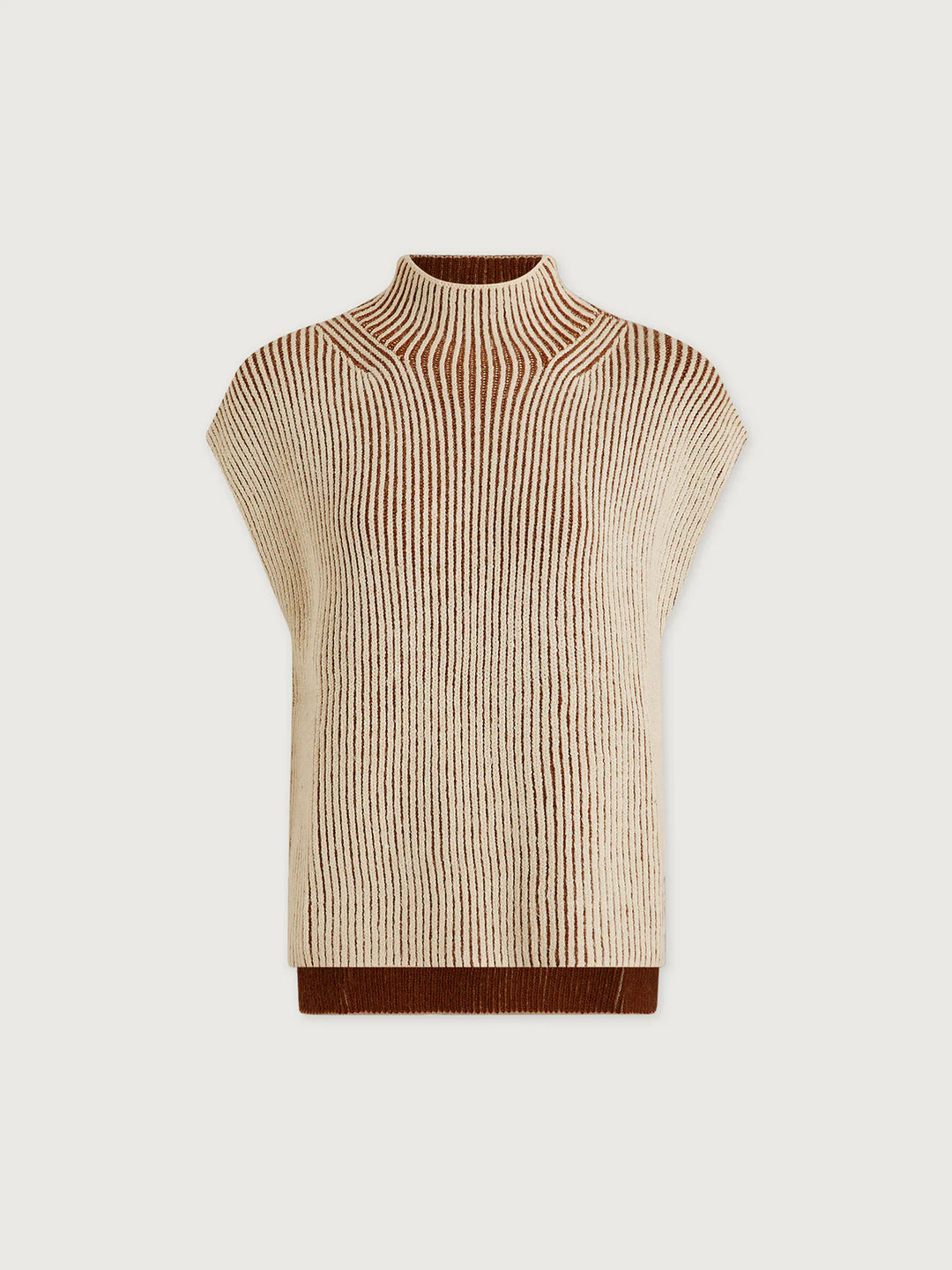 Varley Lauren Plated Knit Tank in Cocoa Dust