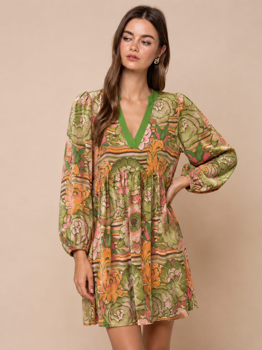 More Than A Feeling Mini Dress in Charleston Bloom