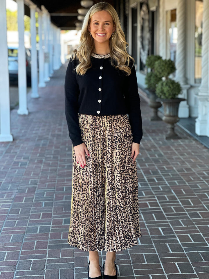 Tyler Boe Lisa Bling Cardigan in Black