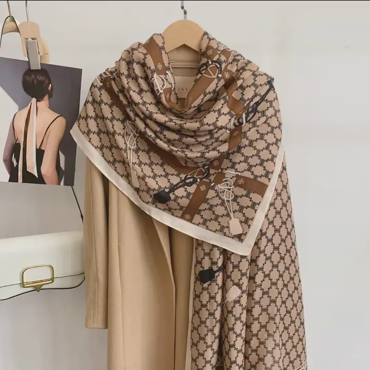 Brown Belt Pattern Scarf