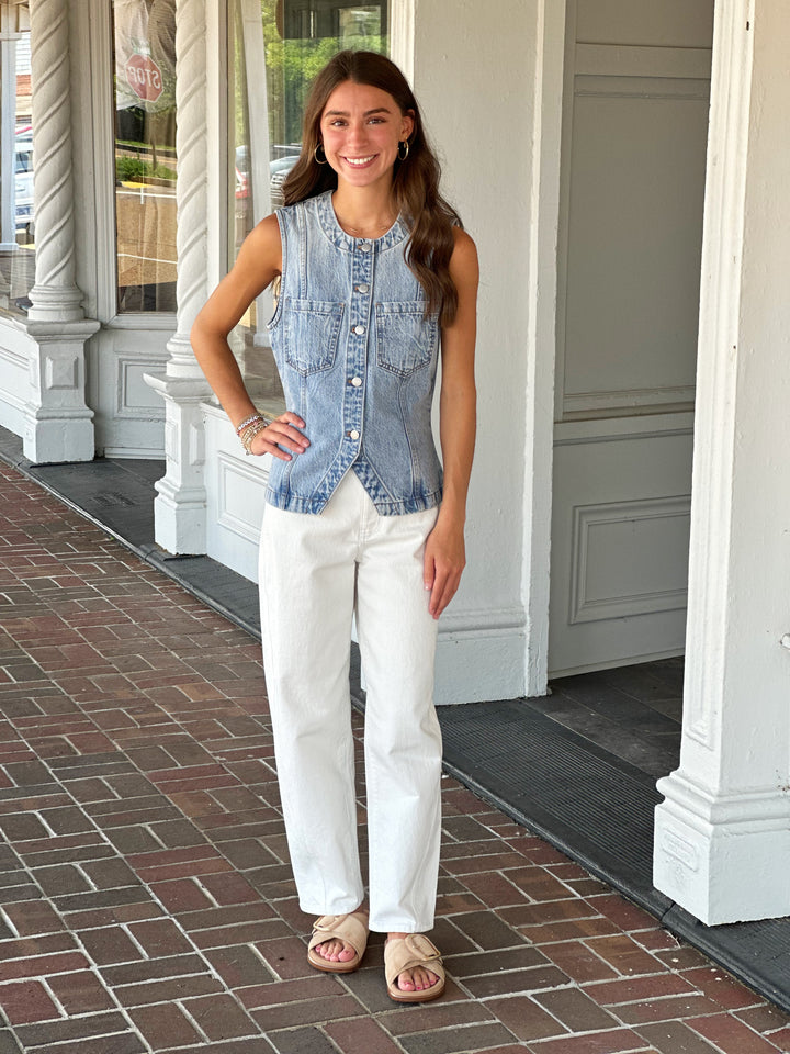 Pistola Gia Fitted Vest in Gaze
