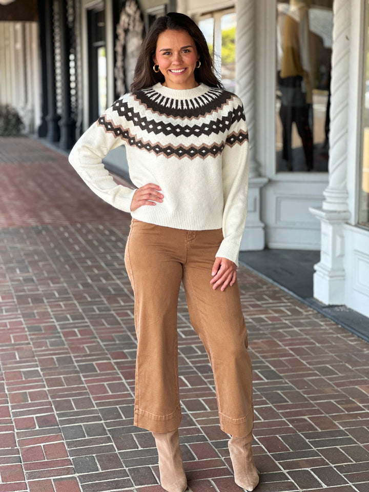 Ivory Pattern Sweater