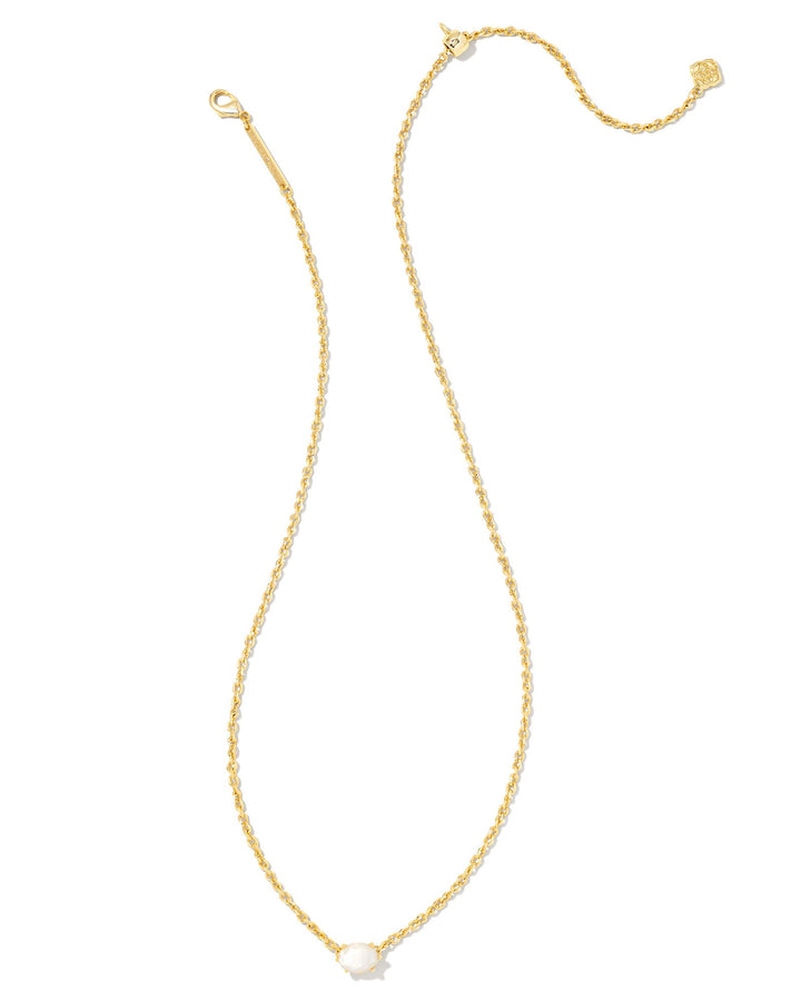 Kendra Scott Cailin Gold Pendant Necklace in Ivory Mother of Pearl