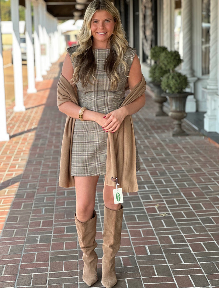 Leading The Way Brown Midi Dress