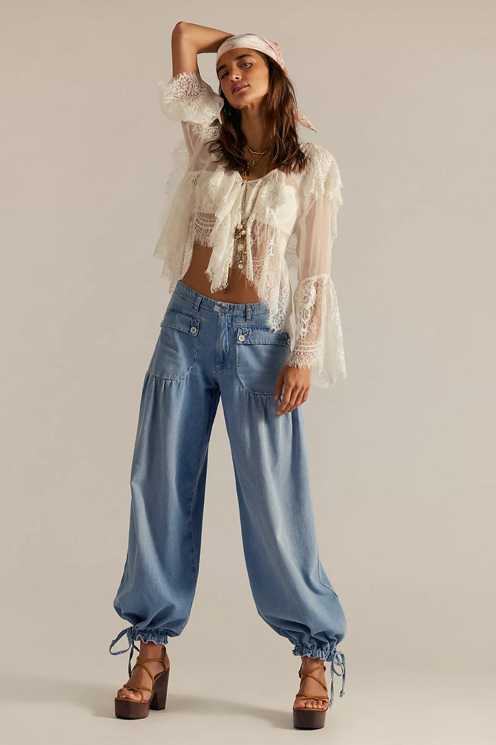 Free People Lotus Jeans in Bijou Blue