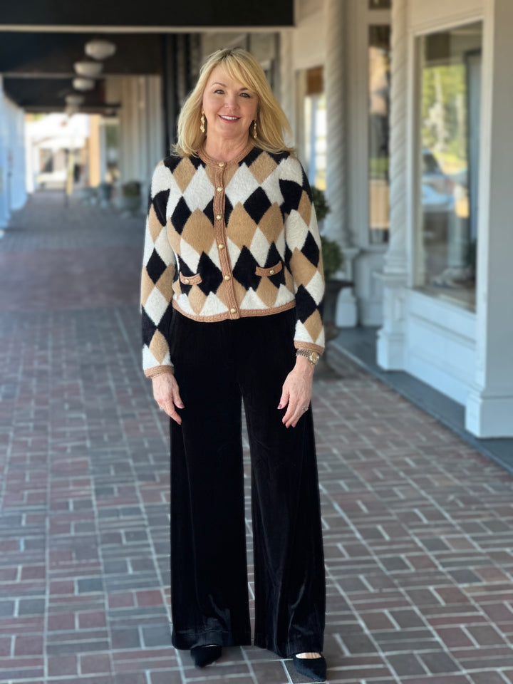 Tyler Boe Archie Cardigan in Iced Coffee