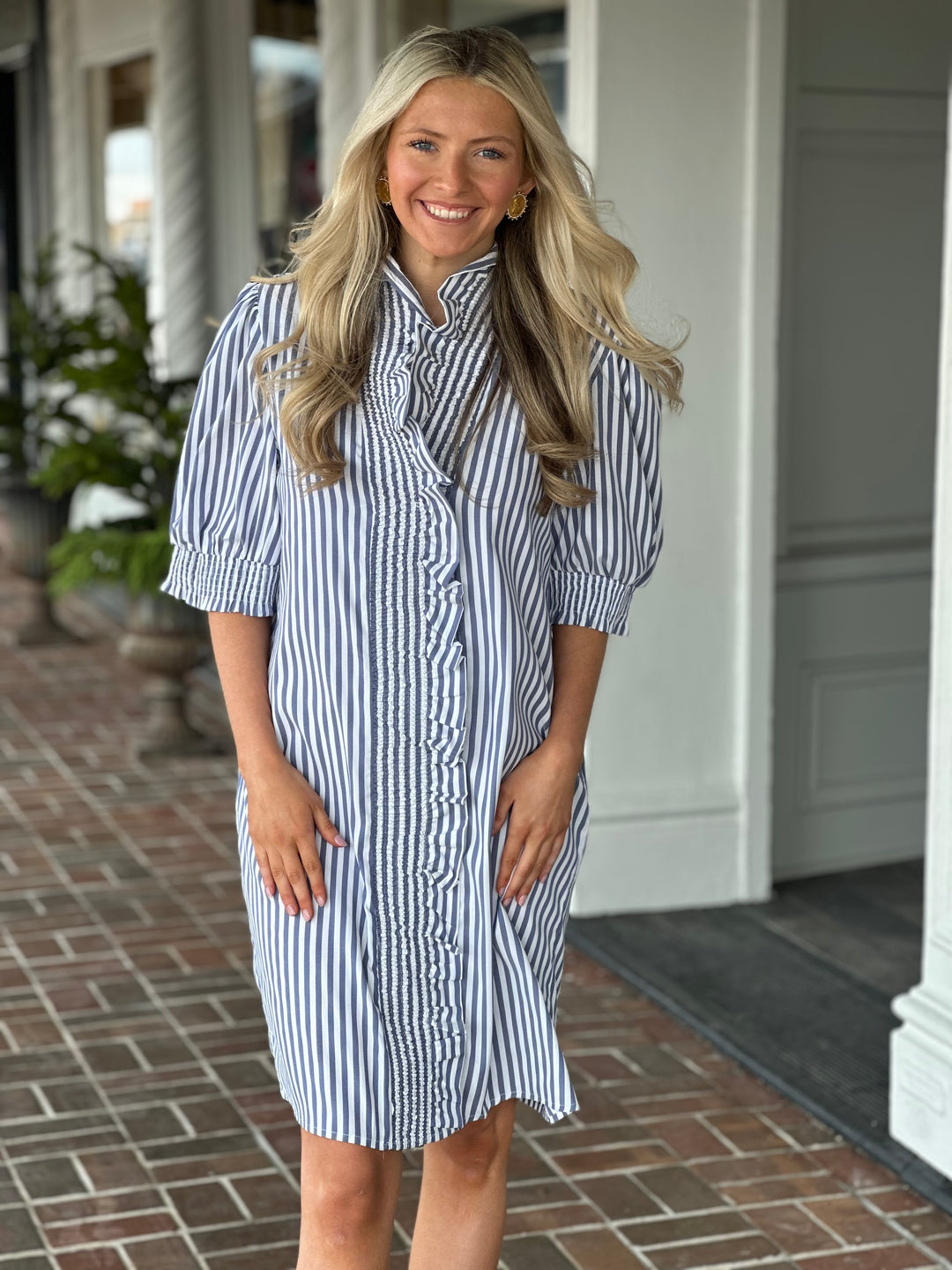 Navy Stripe Dress