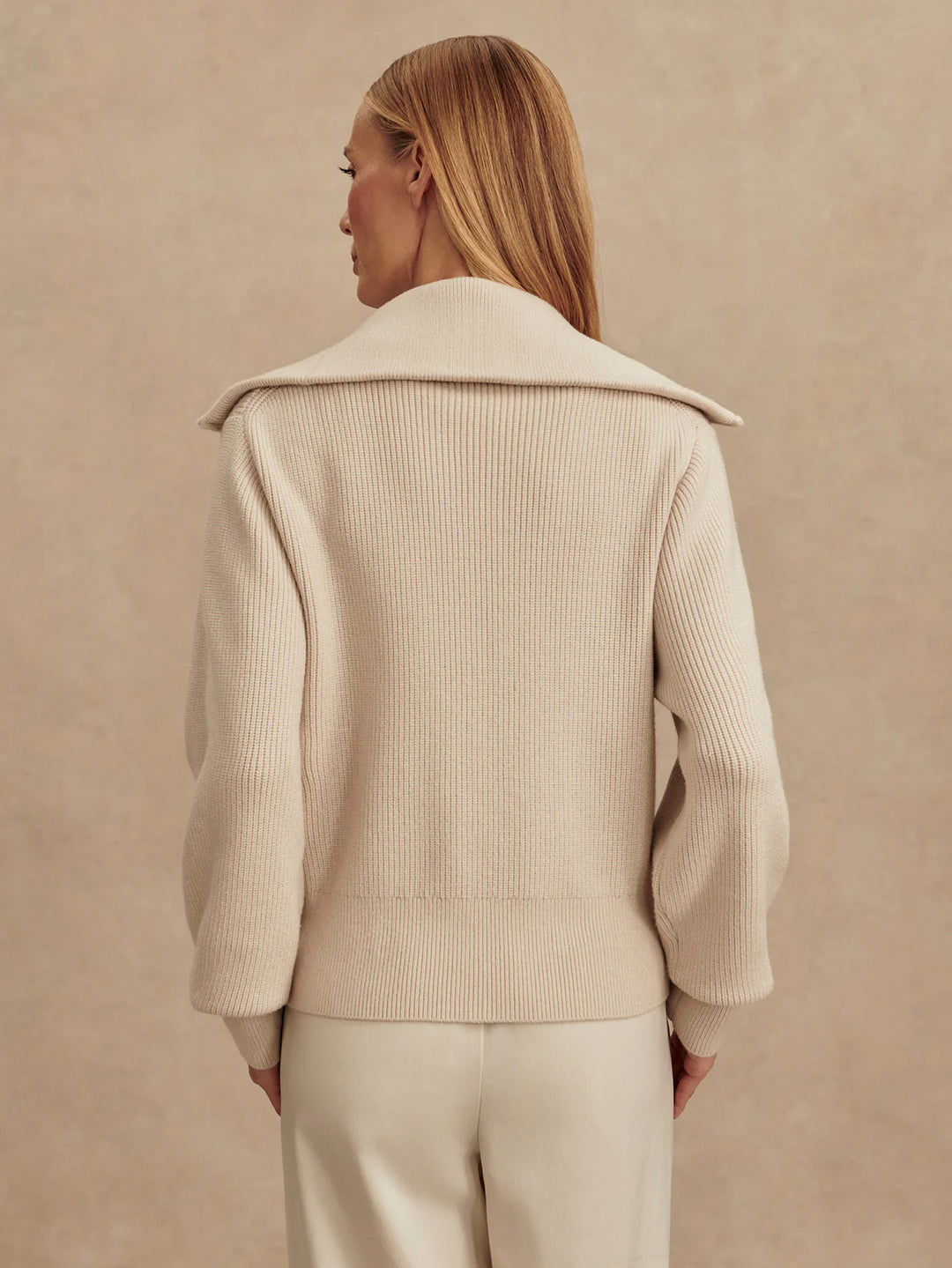 Varley Enrico Knit Jacket in Silver Birch
