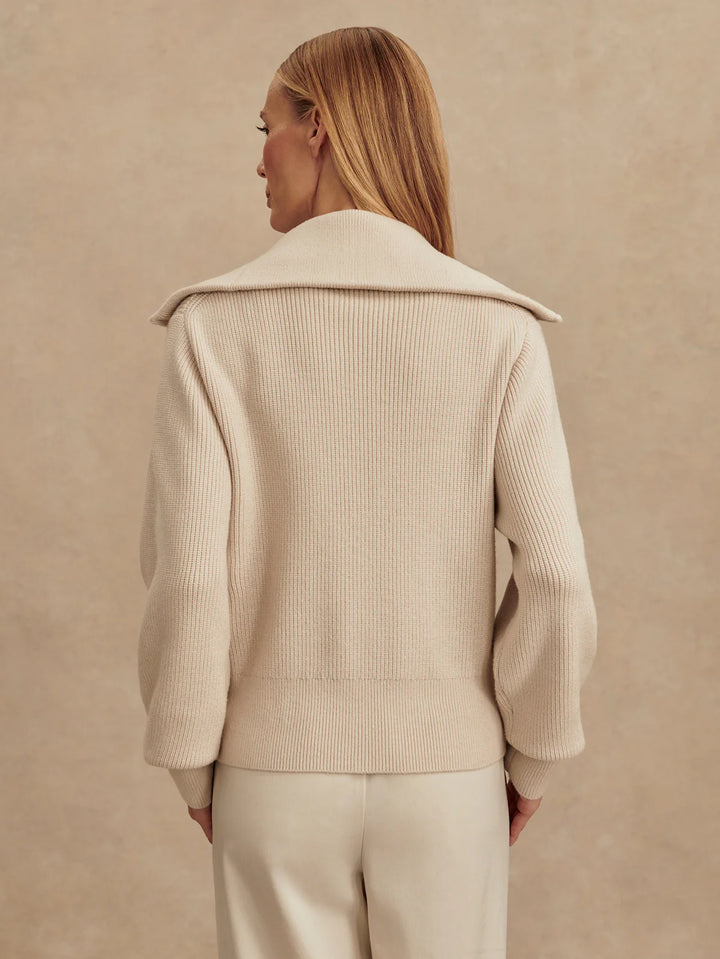 Varley Enrico Knit Jacket in Silver Birch