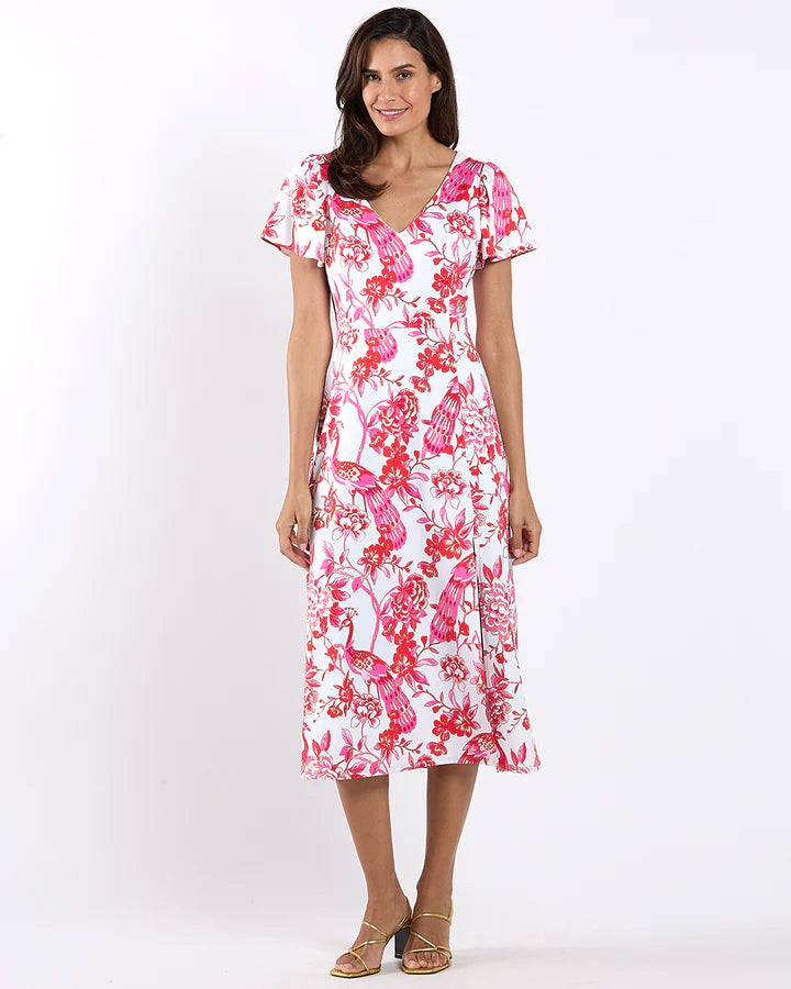 Jude Connally Jodi Dress in Gilded Peacock Garden