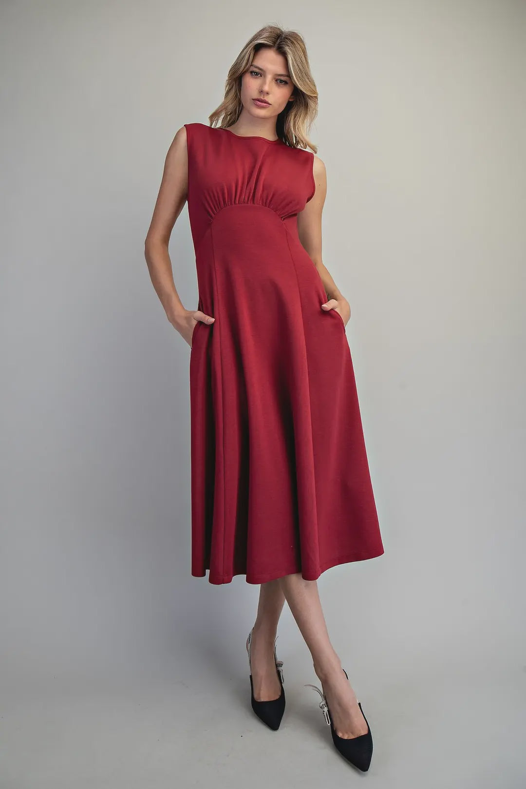 After Some Time Wine Maxi Dress