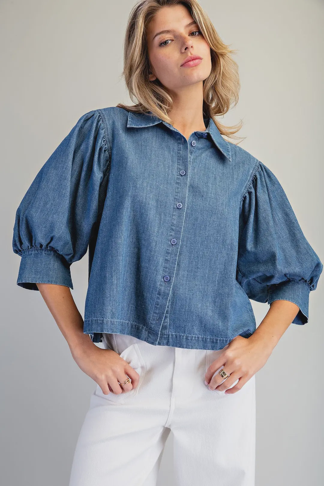 Anywhere You Go Denim Top