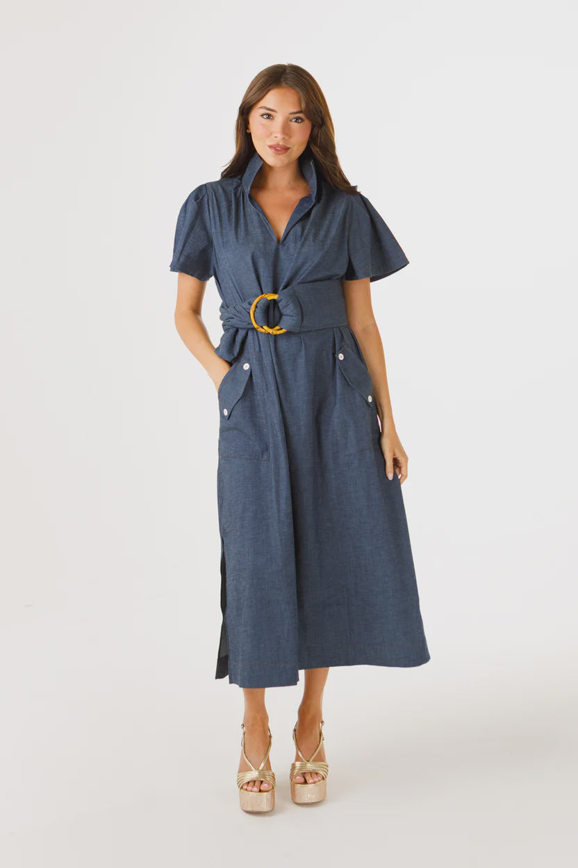 Holly Shae Gretchen Dress in Stretch Denim