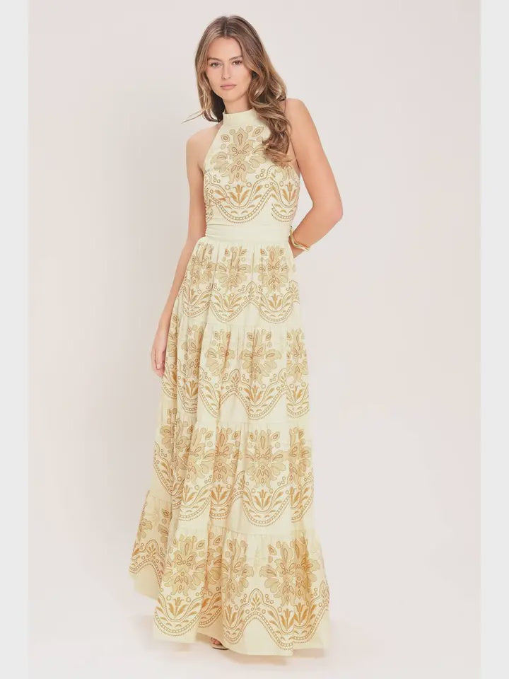 Right On Track Printed Maxi Dress