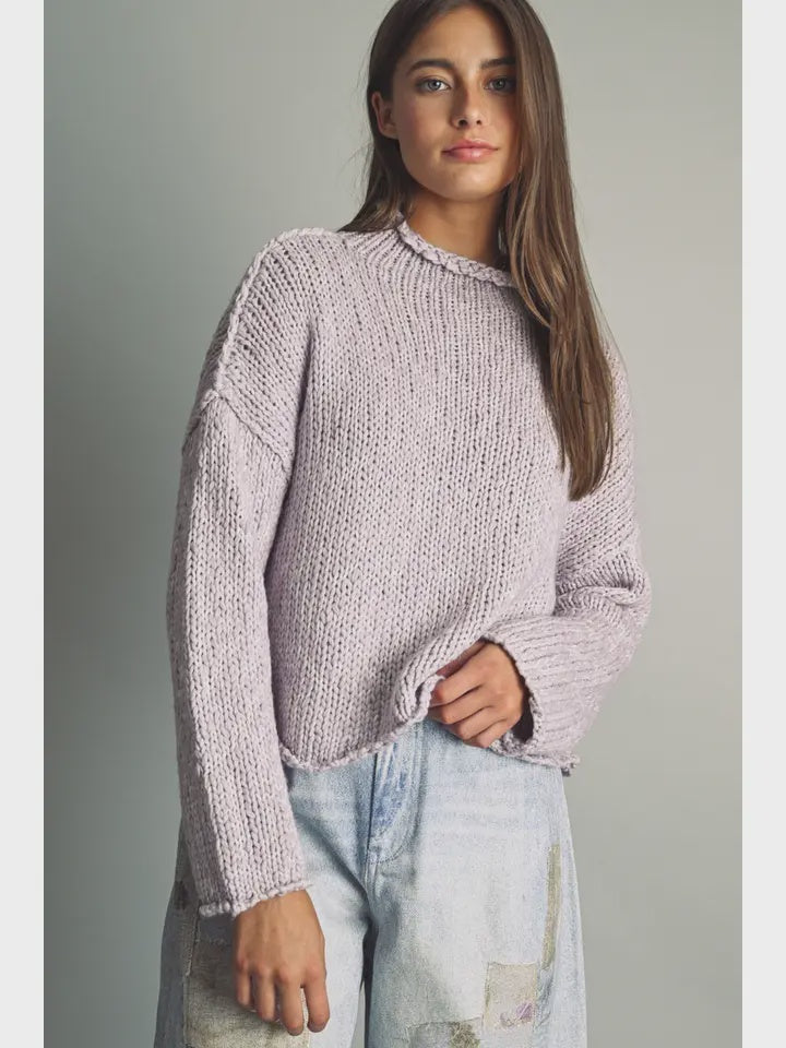 Going As Planned Lavender Sweater
