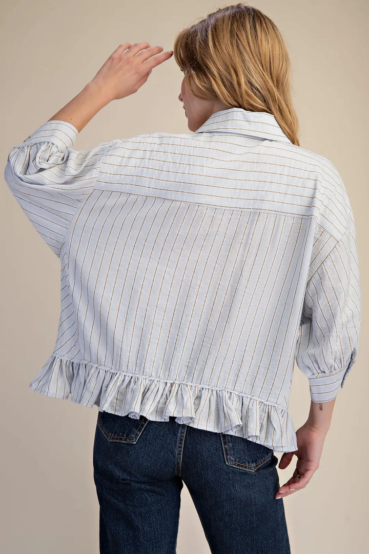 Own The Day Baby Blue Top