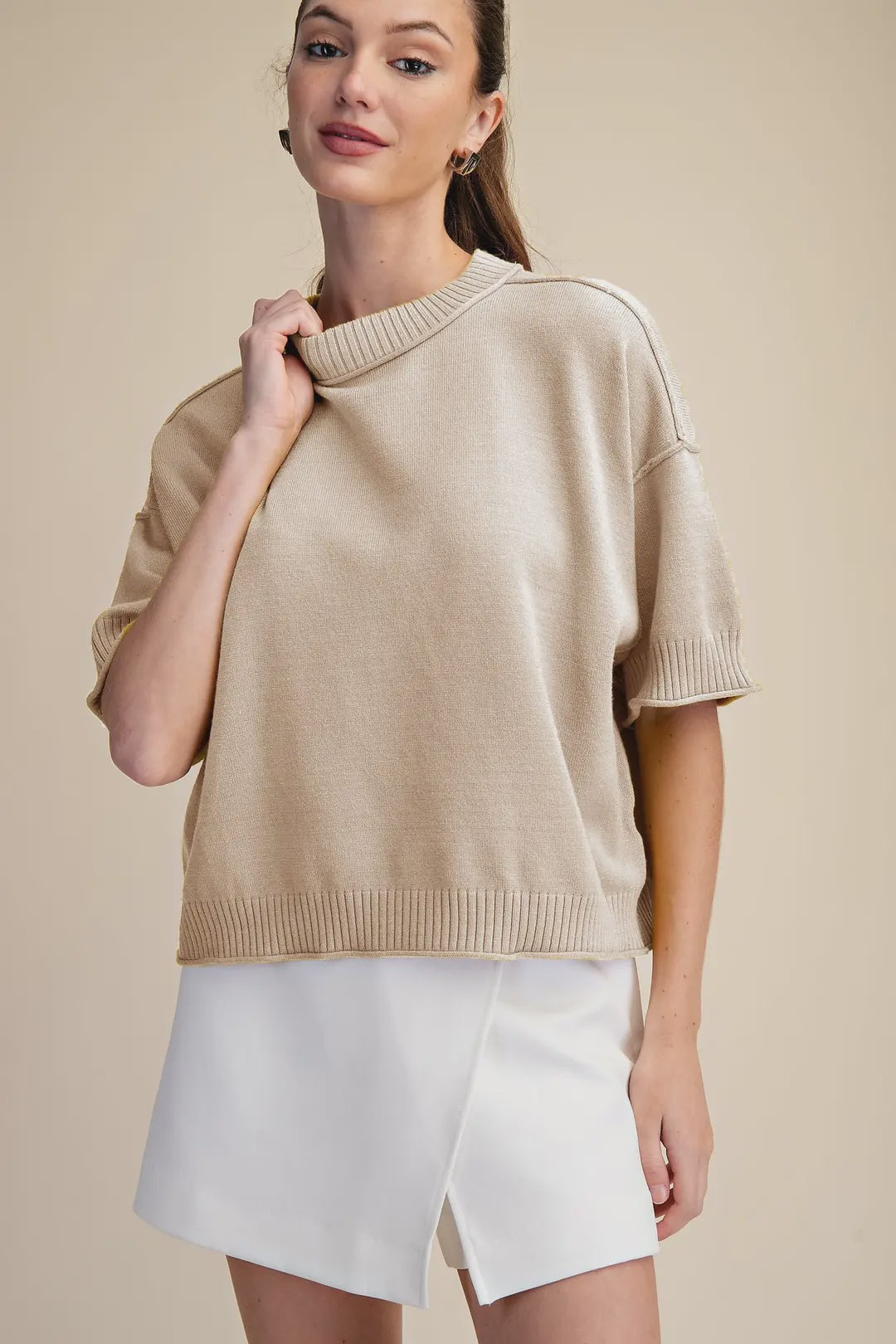 All Good Things Beige Sweater